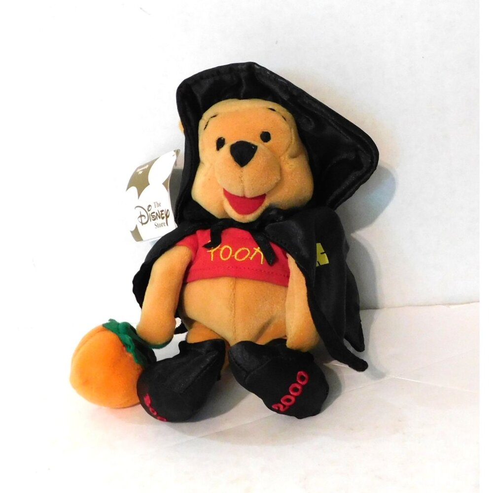 Disney Store Witch Winnie the Pooh 2000 Mini Bean Bag Plush 8" Halloween Boo